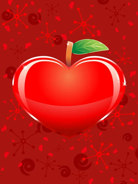 stock vector Apple-shaped heart. Vector illustration