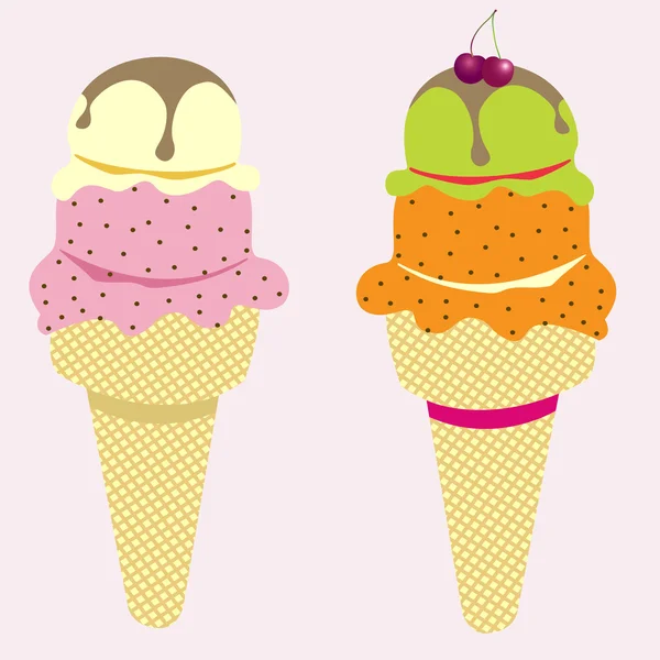 Конусы мороженого — стоковое фото