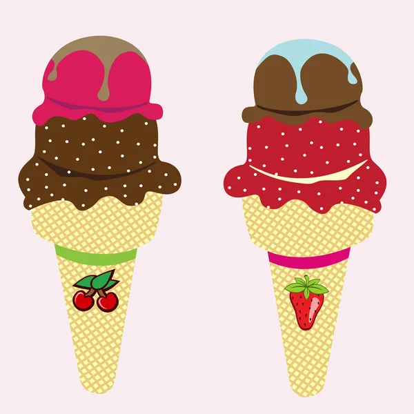 Kornouty na zmrzlinu — Stock fotografie