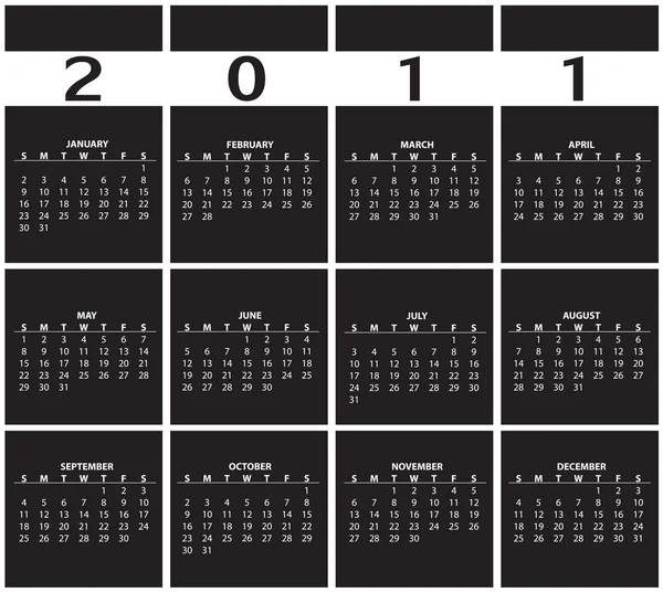 Kalender für 2011 — Stockfoto