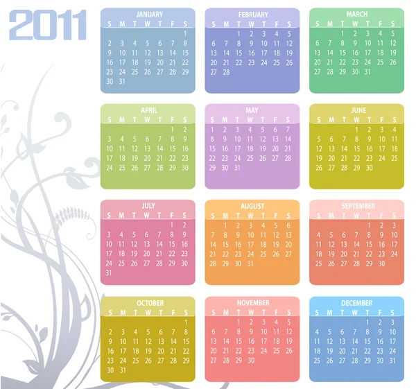 Kalender voor 2011 — Stok fotoğraf