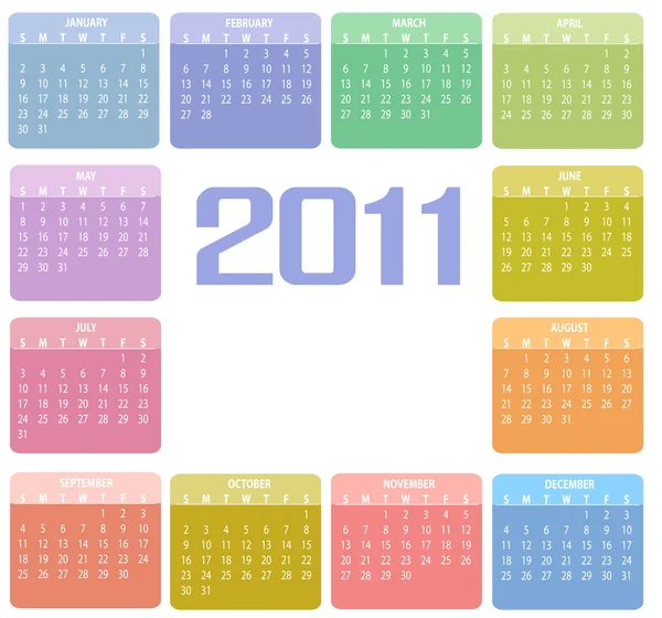 A 2011-es naptár — Stock Fotó