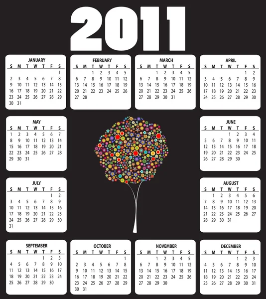 Calendar for 2011 — Zdjęcie stockowe