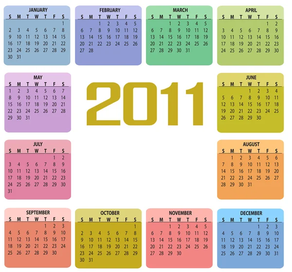 Kalender för 2011 — Stockfoto