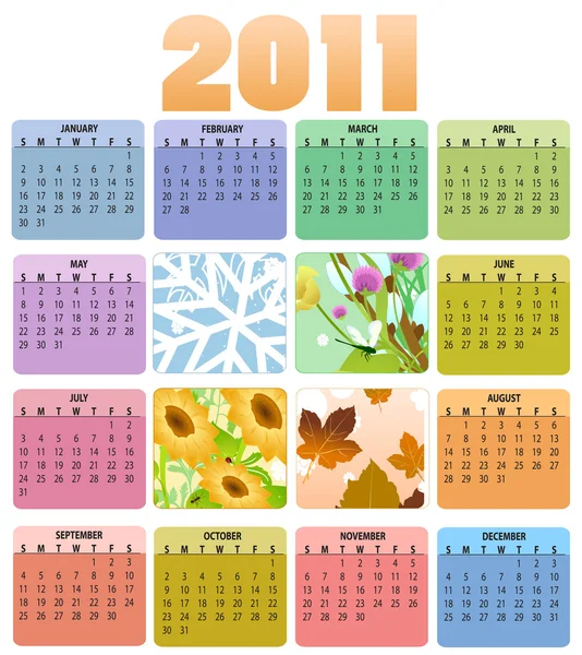 Calendario para 2011 —  Fotos de Stock