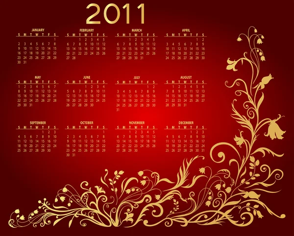 Kalendář pro rok 2011 — Stock fotografie