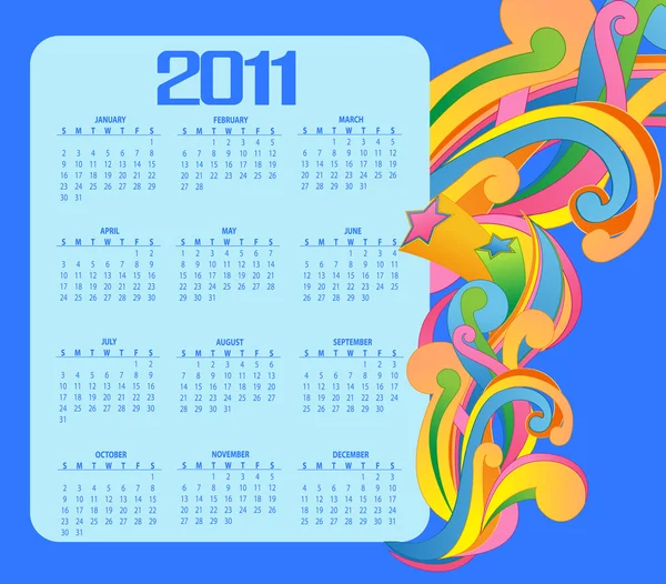 Calendar for 2011 — Zdjęcie stockowe