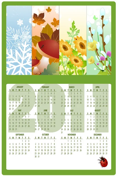 2011 年のカレンダー — ストック写真
