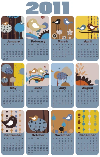 Kalender für 2011 — Stockfoto