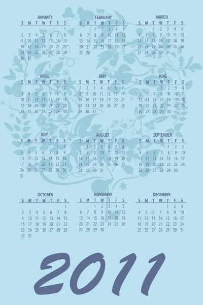 Kalender voor 2011 — Stok fotoğraf