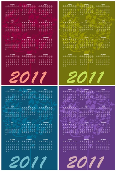 Kalendáře pro rok 2011 — Stock fotografie