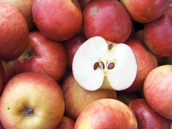 Pommes rouges macro — Photo