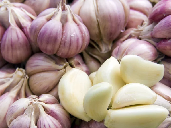The cleared garlic macro — Stock Photo, Image