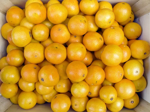 Tangerines in box — Stock Photo, Image