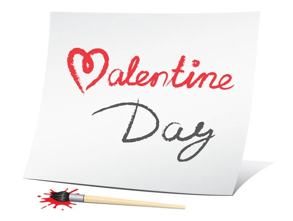 Día San Valentín Mensaje Texto Libro Blanco — Vector de stock