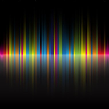 The beautiful gradient rainbow colors black background for design clipart