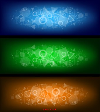 Modern abstract panoramic backgrounds clipart