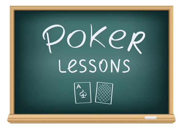 在学校中的扑克经验教训 — 图库矢量图片