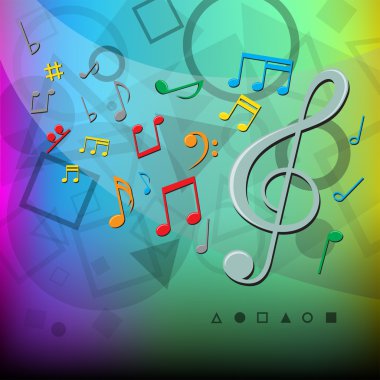 Modern abstract music color background clipart