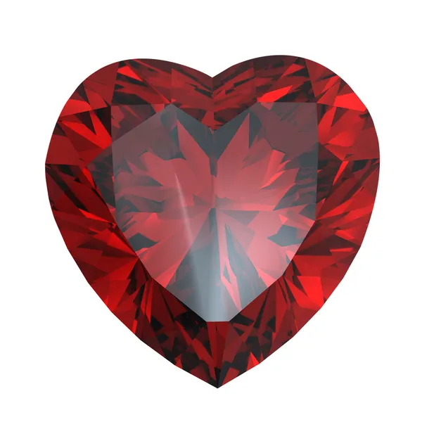 Collection Garnet Shape Heart Black Background — Stock Photo, Image