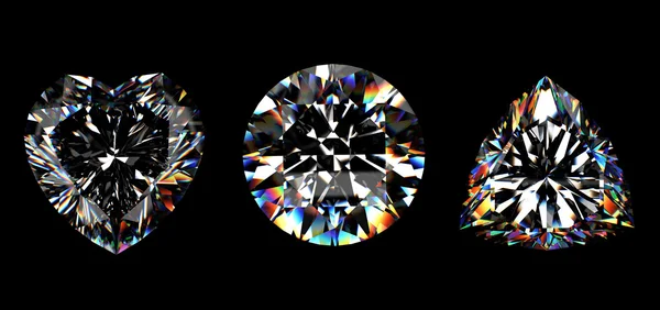 ラウンドブリリアント カット ダイヤモンド — ストック写真