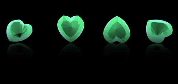 Koleksiyon küpeler kalp şeklinde. x-ışını — Stok fotoğraf