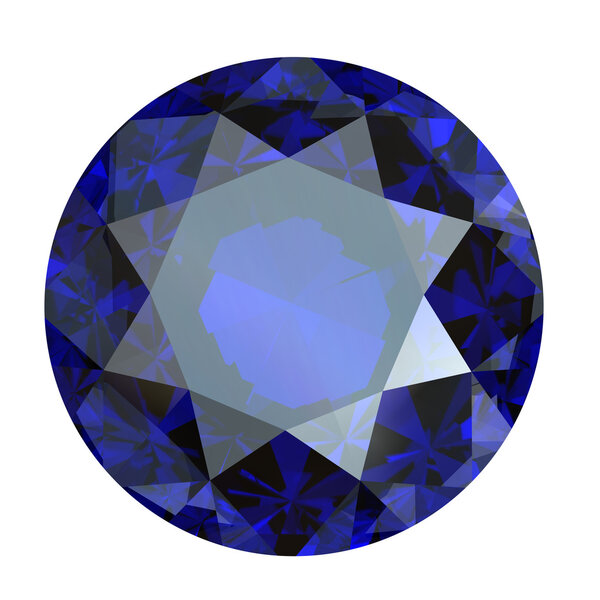 Round brilliant cut diamond perspective isolated