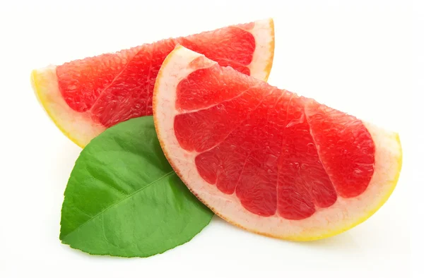 Two lobes of a grapefruit — Stock Photo, Image