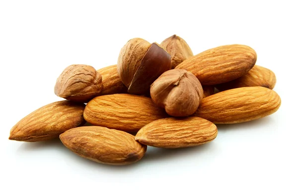 Almonds and filbert — Stock Photo, Image