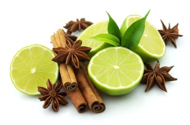 Lime with spices clipart