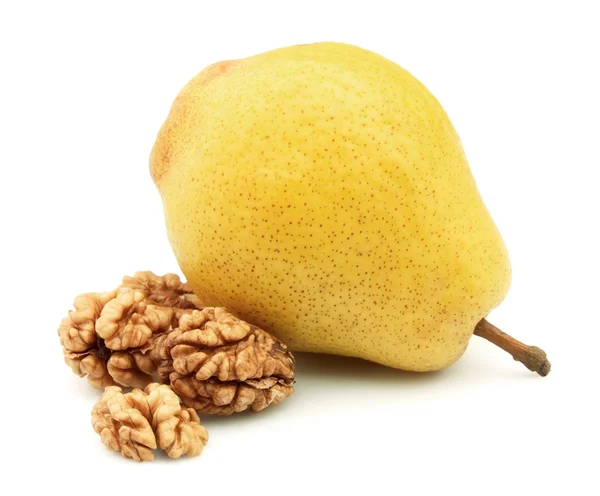Pear and walnut — Stock Photo, Image