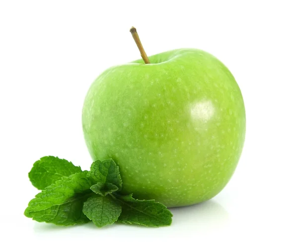 Apfel mit Minze — Stockfoto