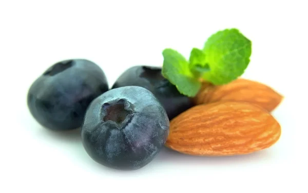 Blueberry met amandelen en mint — Stockfoto