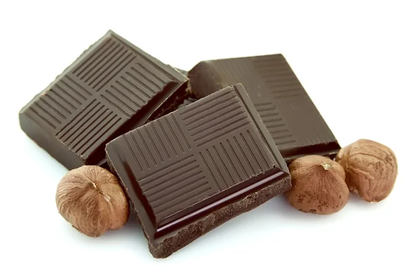 Chocolate with filbert — Stock Photo, Image