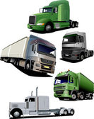 vektoros illusztráció öt kamion