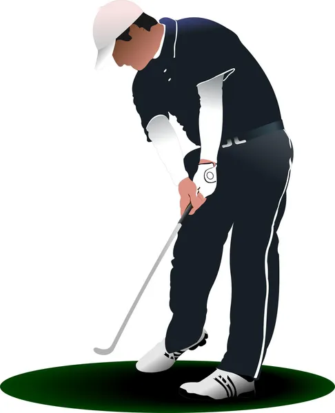 Jugadores de golf. Ilustración vectorial — Archivo Imágenes Vectoriales