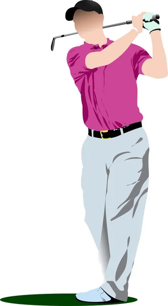 Golfspieler. Vektorillustration — Stockvektor
