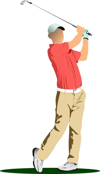 Jugadores de golf. Ilustración vectorial — Archivo Imágenes Vectoriales