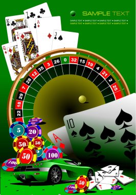 Casino elements. Vector illustration; clipart