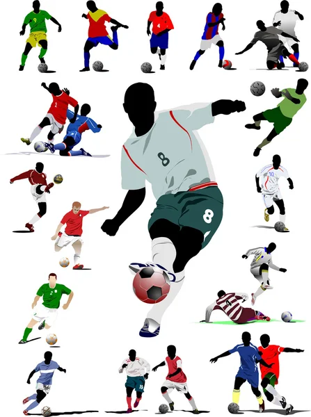 Piłkarz. Kolorowy wektor ilustracji dla projektantów — Wektor stockowy