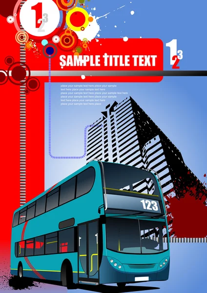 Capa de estilo Grunge para brochura de imagens urbanas. Vector illustratio — Vetor de Stock