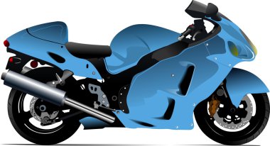 Sketch of modern motorcycle. Vector illustration clipart