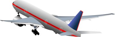 Airplane. Vector illustration clipart