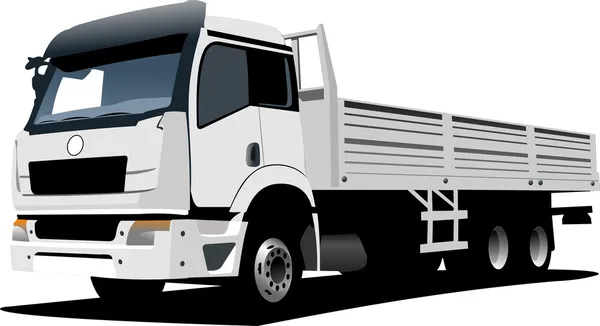 Ilustracja Wektorowa Biały Ciężarówka — Wektor stockowy