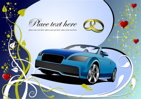 Alla hjärtans dag eller bröllop gratulationskort. vektor illustration. — Stock vektor