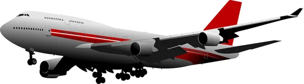Landing Airplane . Vector illustration for designers — Stock Vector