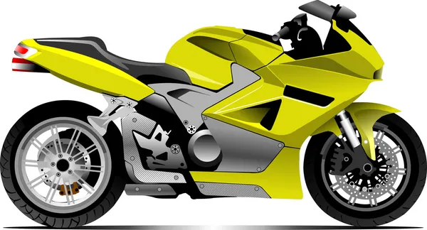 Bosquejo de la motocicleta moderna. Ilustración vectorial — Vector de stock
