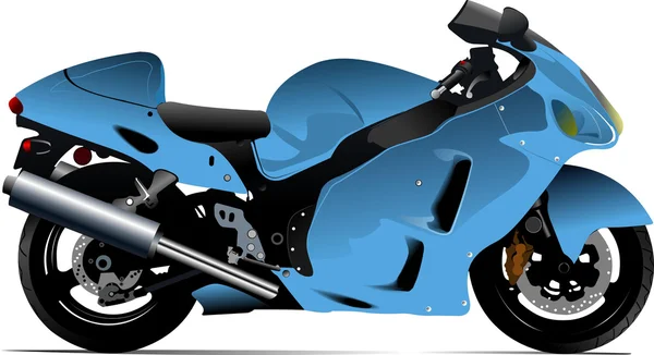 Sketch Modern Motorcycle Vector Illustration — Stock Vector