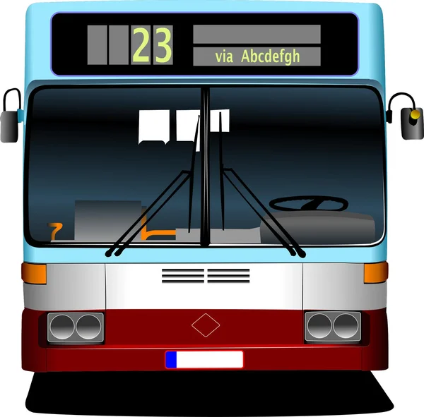 Autobus Blue City. Allenatore. Illustrazione vettoriale per progettisti — Vettoriale Stock