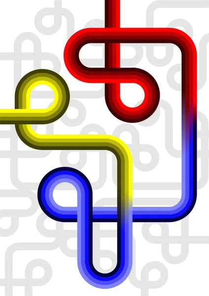 Vector Illustration Maze Junction — Stock Vector